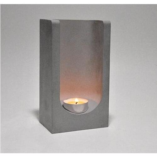 Creative concrete candle holder silicone mold cement planter candlestick home office decoration aromatherapy candle cup molds