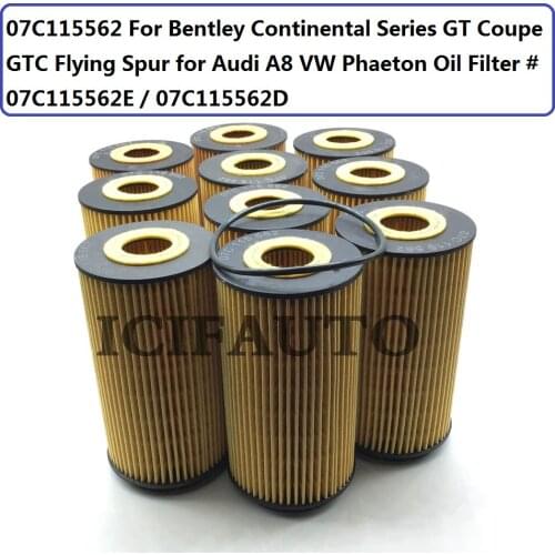 07C115562 For Bentley Continental Series GT Coupe GTC Flying Spur for Audi A8 VW Phaeton Oil Filter # 07C115562E / 07C115562D