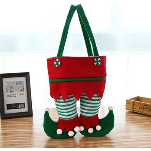 Christmas Gift Bag Christmas Restaurant Wine Bag Elf Cola Bag Christmas Red Green Candy Gift Bag Festival Supplies