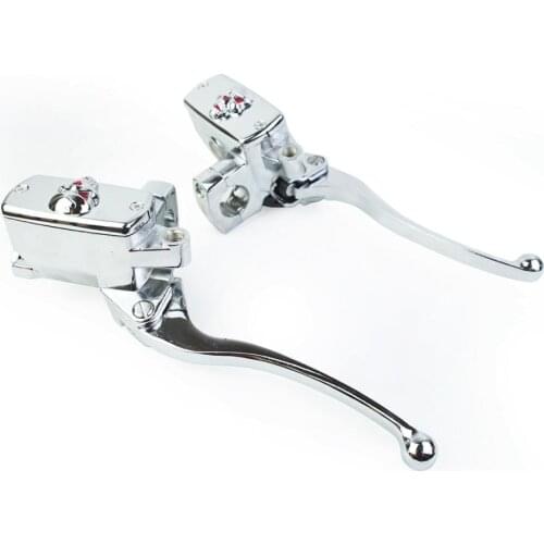 Motorcycle Chrome Brake Clutch Master Cylinder Lever 1" 25mm For Honda CB400F/CB400SF/CB400/CB500/CBF500/CBF600/NC700 Silver