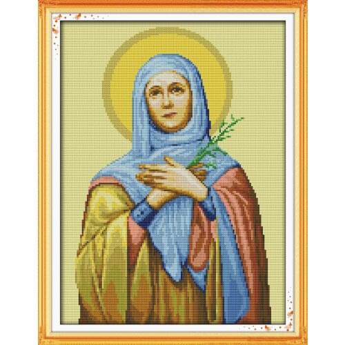 The Madonna cross stitch kit Religion people count print stamped canvas 18ct 14ct 11ct hand embroidery DIY handmade needlework