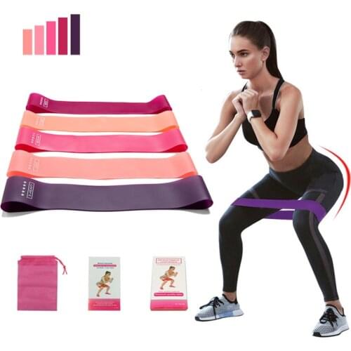Resistance Bands Set 5 Pcs Squat Elastic Band For Fitness Pilates Expander Gym Workout Equipment Aerobics Strength Training