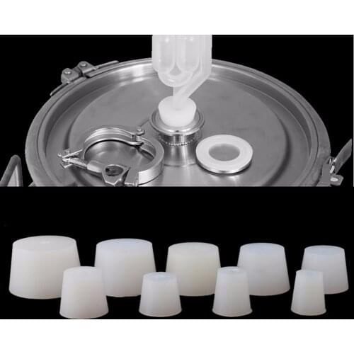 New Top Sale 8mm Hole Food Grade Silicone Rubber Stopper Brew Wine Sealed Lid Cover Kitchen Making Wine Tool Accessories