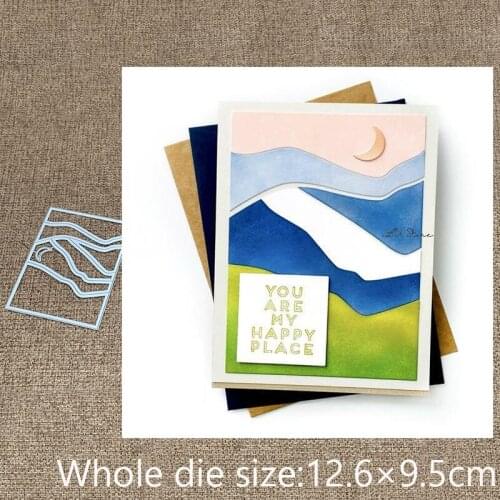 New Design Craft Metal stencil mold Cutting Dies Moon hillside frame scrapbook die cuts Album Paper Card Craft Embossing