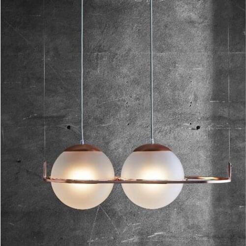New product milk white ball personality simple rose gold light luxury bar atmospheric art deco chandelier