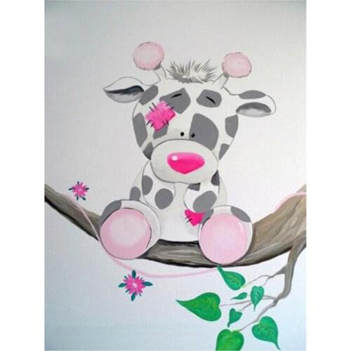 Full Square/Round 5D DIY "Cartoon Cattle" 3D Embroidery Cross Stitch Mosaic Rhinestone Diamond Painting Home Decor Gift FH527