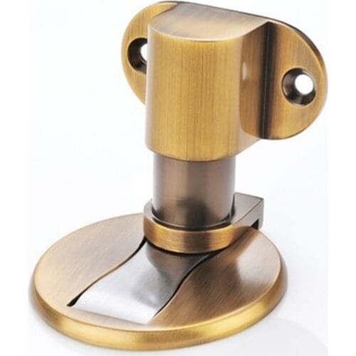 Adjustable Door Holder Alloy Magnetic Door Stopper Non-punch Sticker Water-proof