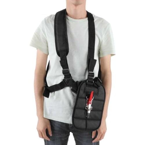 Adjustable Strimmer Double Breasted Shoulder Harness Strap For Brush Cutter Mower Trimmer Padded Belt Garden Protection Panel