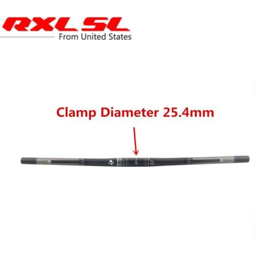 RXL SL Bicycle Handlebar 25.1-26.5mm Mountain Bike Carbon Handlebars 2017 3K Matte 25.4mm Flat Riser Carbon Handlebar MTB