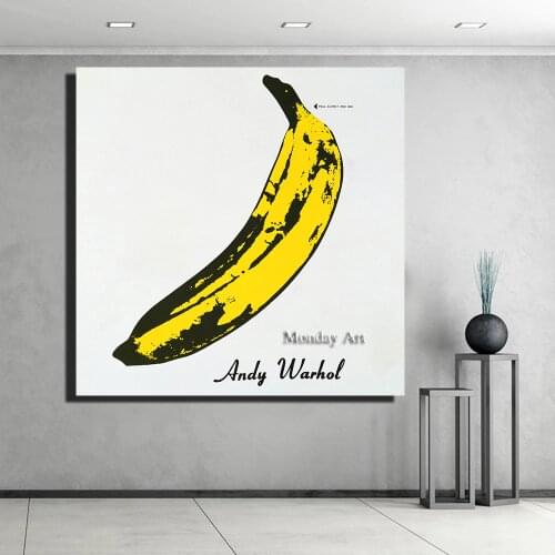 Modern Andy and Warhol Oil Painting Banana Canvas Art Wall stilllife Pictures For Living Room hand painted Home Decor best gift