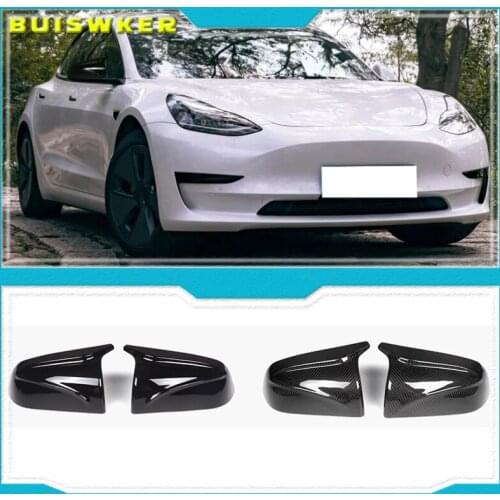 Carbon Fiber Exterior Shell Protection Coversr for Tesla Model 3 S X Accessories Rearview Mirror Case Side for Model3