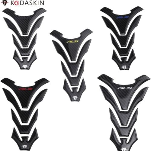 KODASKIN Motorcycle Tank Protectors Stickers 3D Decals Carbon fit for YAMAHA YZF R3