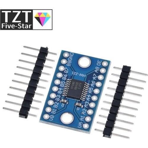 TZT 8 Channel Duel Hole Logic Level Converter TXS0108 TXS0108E Bi-directional Voltage Module for Arduino With Pins