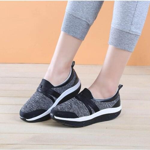VTOTA Woman Slip On Casual Shoes Women Platform Wedges Sneakers Breathable Shoes Zapatillas Mujer Loafers Basket Walking Shoes