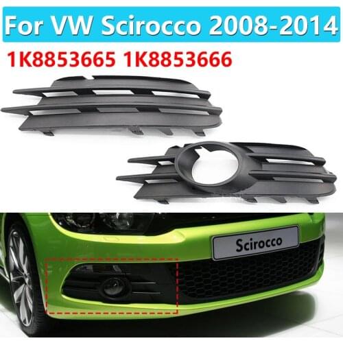 1K8853665 1K8853666 1 Pair Auto Front Left Right Bumper Fog Light Lamp Grill for VW Scirocco 2008 2009 2010 2011 2012 2013 2014