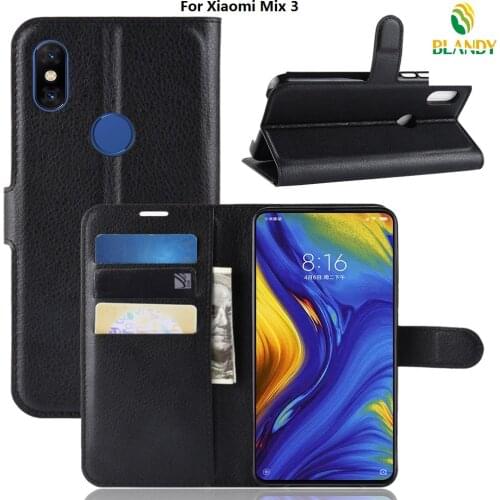 100pcs/lot For Xiaomi Mi Mix 3 2 Lychee Wallet Leather TPU case cover For Xiaomi Mi Max Max 3 2