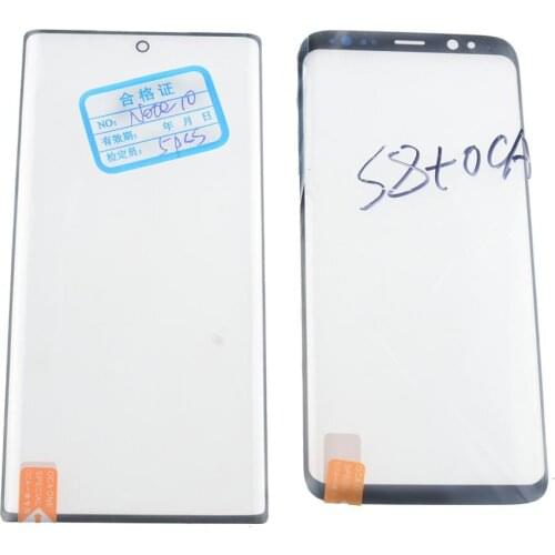 2 in 1 Front Outer Glass lens with OCA Replacement For Samsung Galaxy S8 S9 S10E Note 8 9 10 Plus LCD Touch Panel Glass Cover