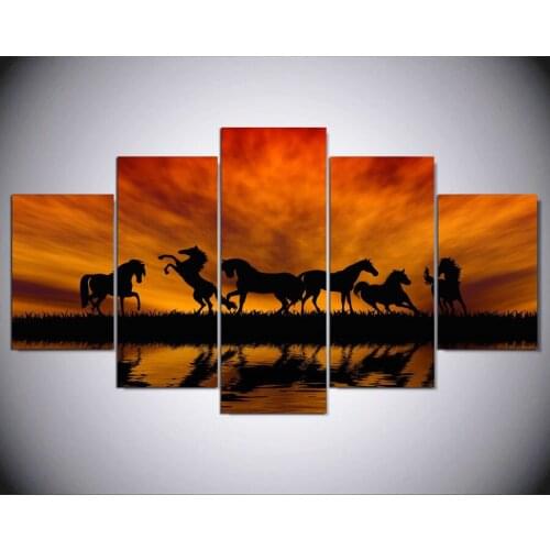 5 Panel Canvas Painting modern home decorative Printed Painting on canvasl Wall art Framed Art HG-1007