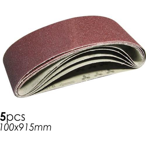 5 Pieces 100x915mm Sanding Belt 4"x36" Sand Belts Grit 60 80 120 240