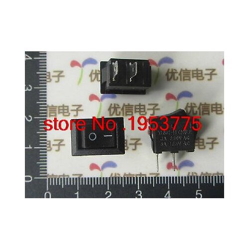 50pcs ON / OFF Rocker Switch 250VAC 3A 2 Connectors 2 Pin