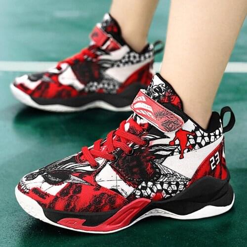 New Boys Brand Basketball Shoes for Kids Sneakers Thick Sole Non-slip Children Sports Shoes Child Boy Basket Trainer Shoes