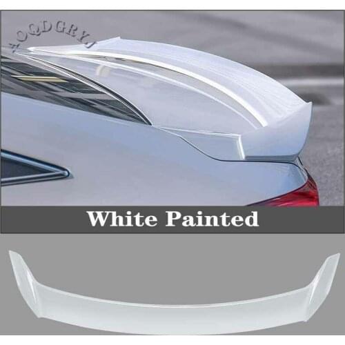 White Painted Rear Trunk Spoiler Wing Trim Fits For HONDA 10th ACCORD 2018-2020 Car modification
