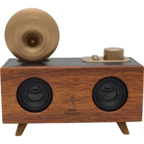 Retro Wireless Bluetooth speaker Creative powerful 10W Speakers Super bass 3D surround sound subwoofer support USB TF Card Radio