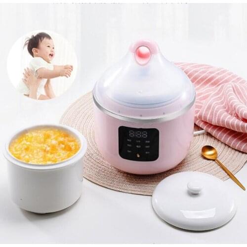 220V Household Electric Ceramic Rice Cooker Porridge Meat Stewing Cooker Automatic Multi Cooking Pot EU/AU/UK/US Plug