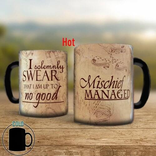 Mischief Managed Marauders Map Magic 11oz Color Changed Coffee Mug Cup
