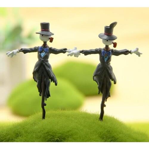1Pc Cartoon Ghibli Howls Moving Castle Miniatures PVC Action Figure DIY Anime Figures Toys for Home Garden Decoration Crafts