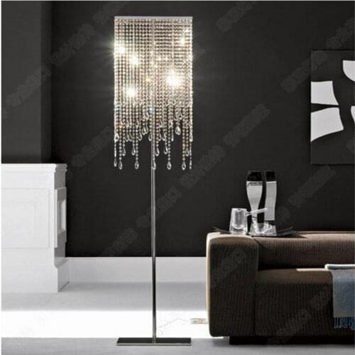 Crystal lamp bedroom minimalist modern living room light vertical creative departments European luxury floor lamp lighting SJ54
