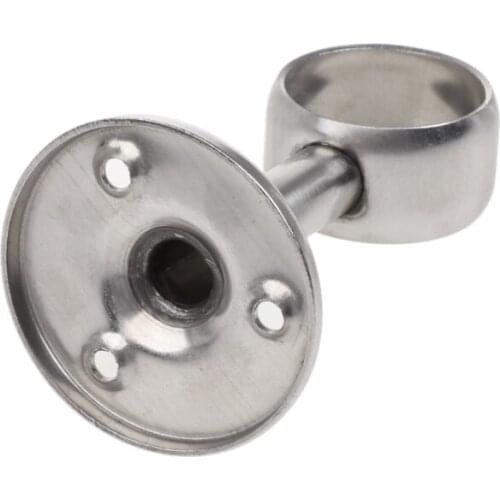 Stainless Steel Wardrobe Pipe Lever Ceiling-Mount Wall Mounted Support Brackets