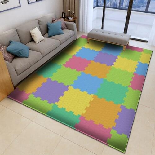 Multi-color Absorbent Mat Non-slip Plush Soft Split Carpet Bedroom Living Room Childrens Flannel Decorative Carpet Carpet