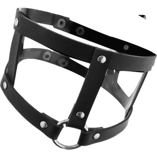 Fashion Women Girl Cool Punk Goth Ladder-Shape Leather Collar Choker Necklace