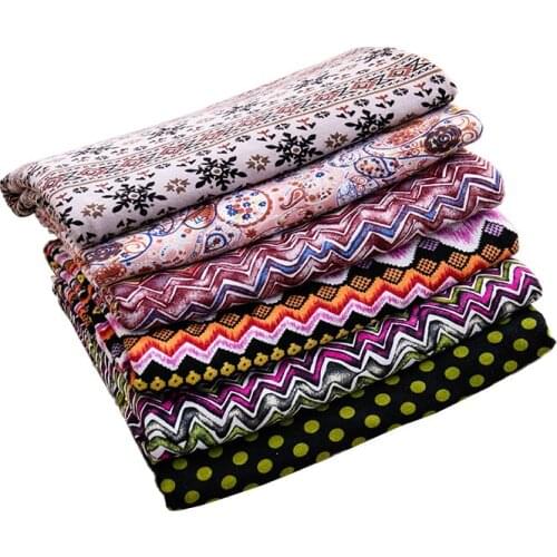 Nigeria Modal Print Fabric Spandex Jersey Knit Fabric Thin For Diy Leggings Or Dress 50*170cm/Piece YHA0305