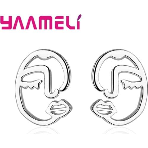 Newest Arrval Stud Earrings For Women 925 Pure Silver Jewelry Wedding Anniversary Special Face Shape Jewelry Gifts