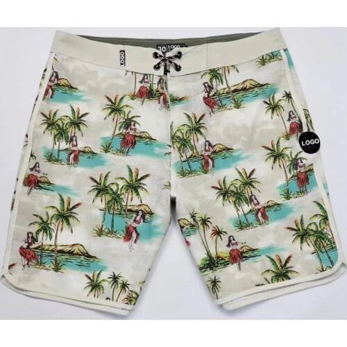 Wholesale Mens Boardshorts Casual Beach Short Swim Surf Bermuda Printed Men Board Shorts Elastic Quick Dry Waterproof Swimwear