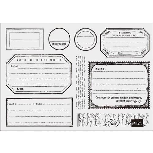 Memo Transparent Clear Silicone Rubber Stamp Seal DIY Scrapbooking photo Album A0730