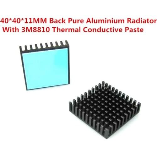 2PCS Custom Heatsink 40*40*10MM Back Pure Aluminium Radiator With 3M8810 Thermal Conductive Paste Industrial-grade heatsink