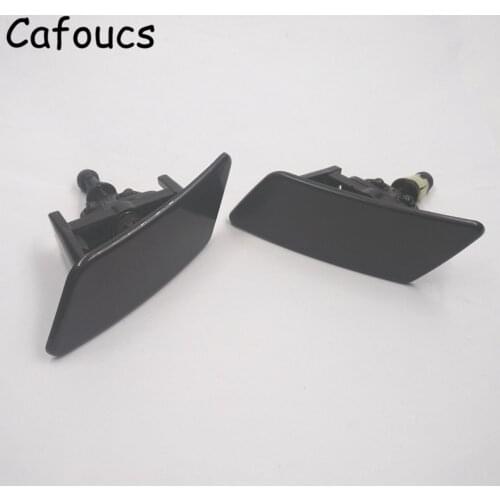 Cafoucs Car Headlamp Washer Spray Nozzle For Citroen C4 C-Quatre Triumph Headlight Water Jet Cover Cap