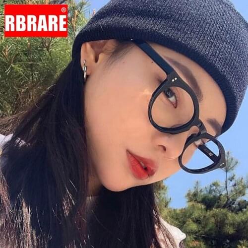 RBRARE Retro Round Glasses Women Anti Blue Light Glasses Frame Women Retro Round Eye Glasses for Women/Men Mirror Gafas De Marca