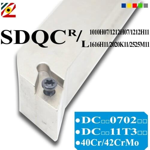 SDQCR1010H07 SDQCR1616H11 SDQCR2020K11 SDQCR2525M11 SDQCR SDQCL CNC External Lathe Cutter Turning Tool Holder DCMT Inserts