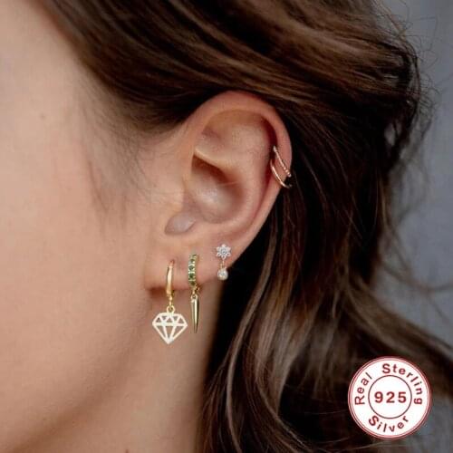 S925 Sterling Silver Snowflake Stud Earrings Elegant Casual Design For Women Unique Wild Fashion Girl Jewelry Anniversary