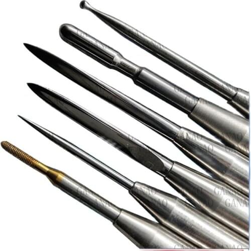 Tungsten Steel Burnisher Gold Silver Polishing Stick Cylinder Spherical Round Triangle Flat Threaded Jewelry Tools
