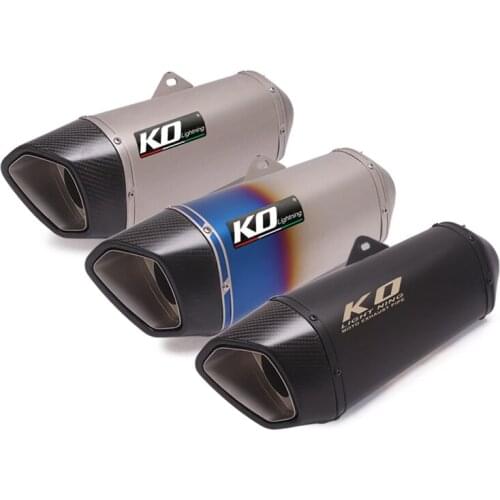 Motorcycle 51mm Exhaust Pipe Carbon Fiber Muffler with Removable DB Killer Escape 410mm Silencers for NINJA400 RC390 GSX250 Z900