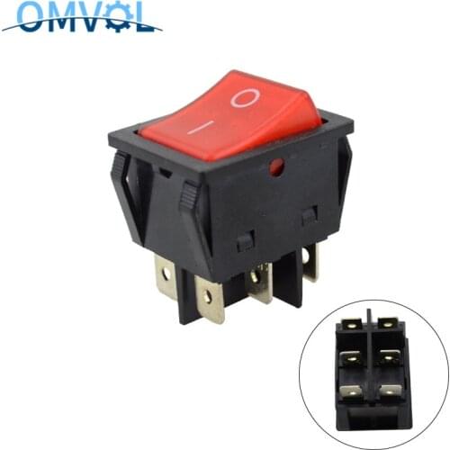 1PC 4pin 6pin Rocker Switch With Lamp 20A 25VAC 25A 125VAC