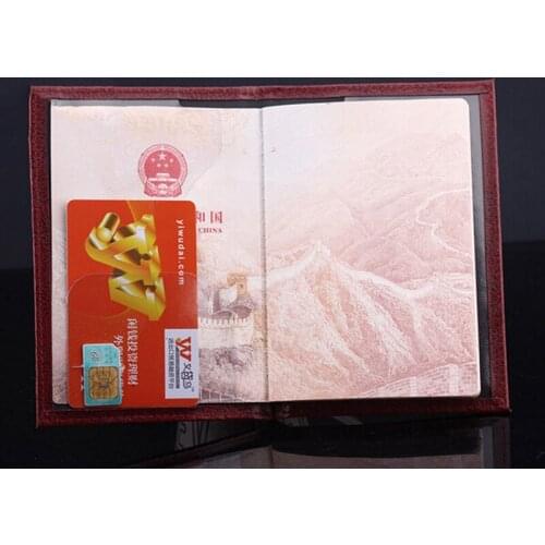 1pc Fashion Passport Cover PU Leather ID Holders Documents Bag Casual Travel Passport Holder Card Case