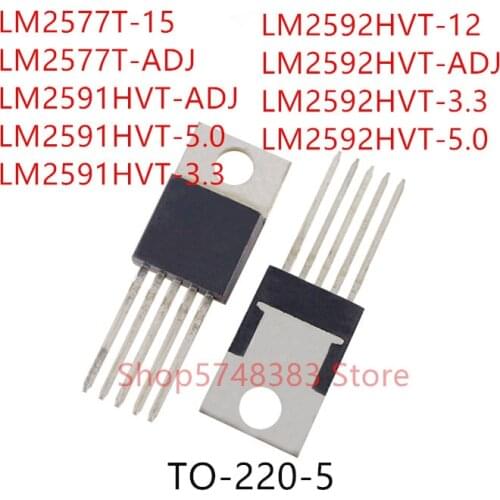 10PCS LM2577T-15 LM2577T-ADJ LM2591HVT-ADJ LM2591HVT-5.0 LM2591HVT-3.3 LM2592HVT-12 LM2592HVT-ADJ LM2592HVT-3.3 LM2592HVT-5.0