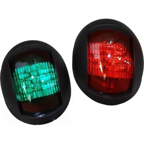 2pcs Marine Boat Navigation Lamp Red&Green Waterproof Signal Light Waterproof