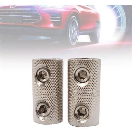 2 Pcs 0/4 AWG Speaker Wire Coupler Butt Connector Terminal Joiner Screw Brass Extension Terminal Modified Power Cord Car Stereo